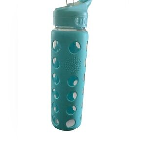 Aqua Glass Water Bottle with Silicone Sleeve
